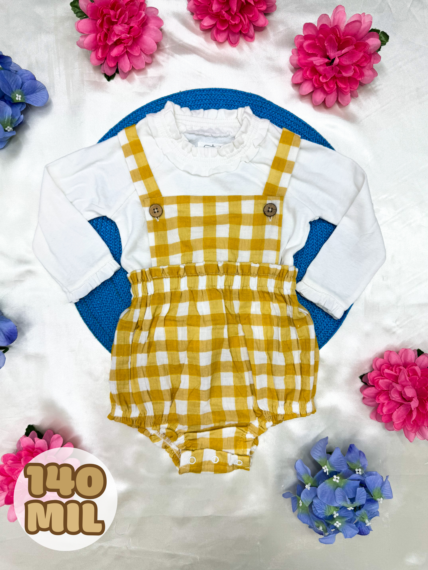 Set 2 piezas overol y blusa